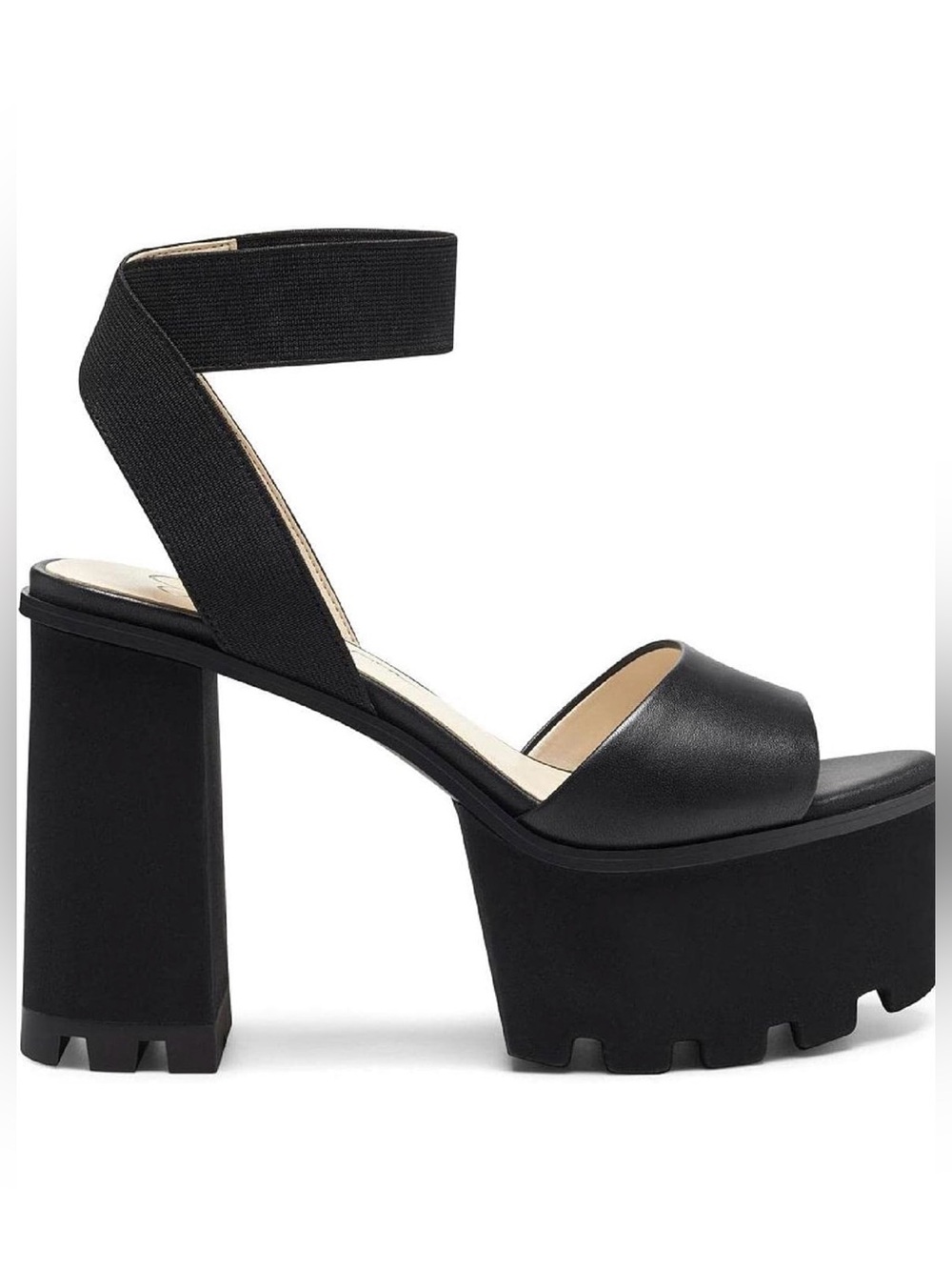 Jessica Simpson Black Platform Ankle Strap Heels